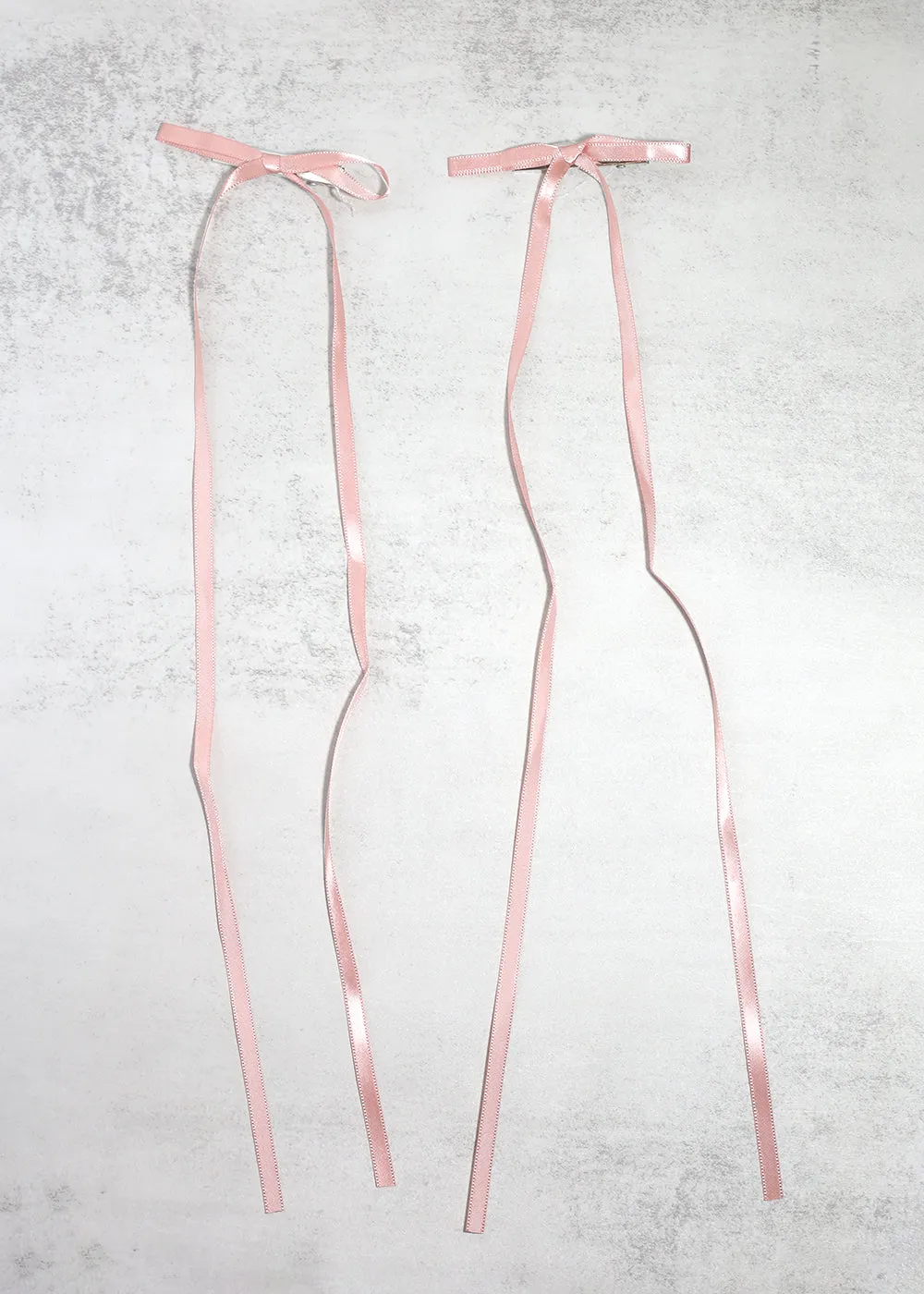 2 PC Long Thin Bow Hairclips