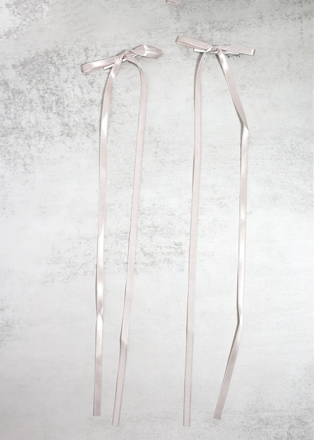 2 PC Long Thin Bow Hairclips