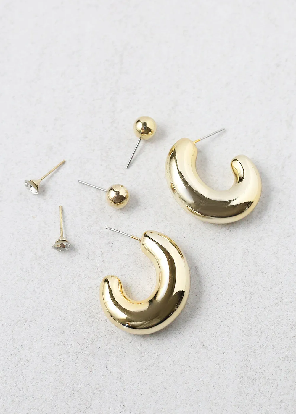 3 Pair Hoop Earring