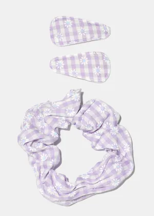 3 Piece Clips & Scrunchie Set