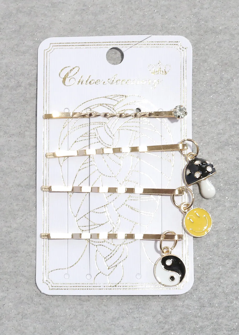 4 Piece Cute Charm Bobby Pins