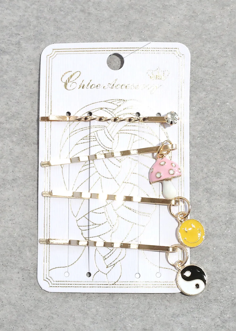 4 Piece Cute Charm Bobby Pins
