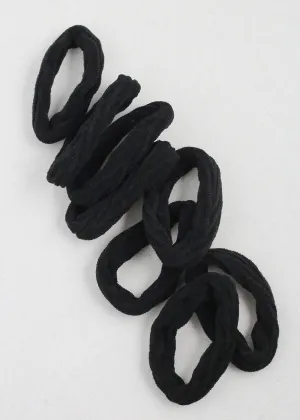 8 PC Black Twist Hair Ties
