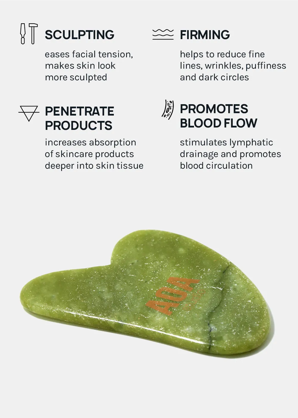 A  Jade Stone Gua Sha Tool