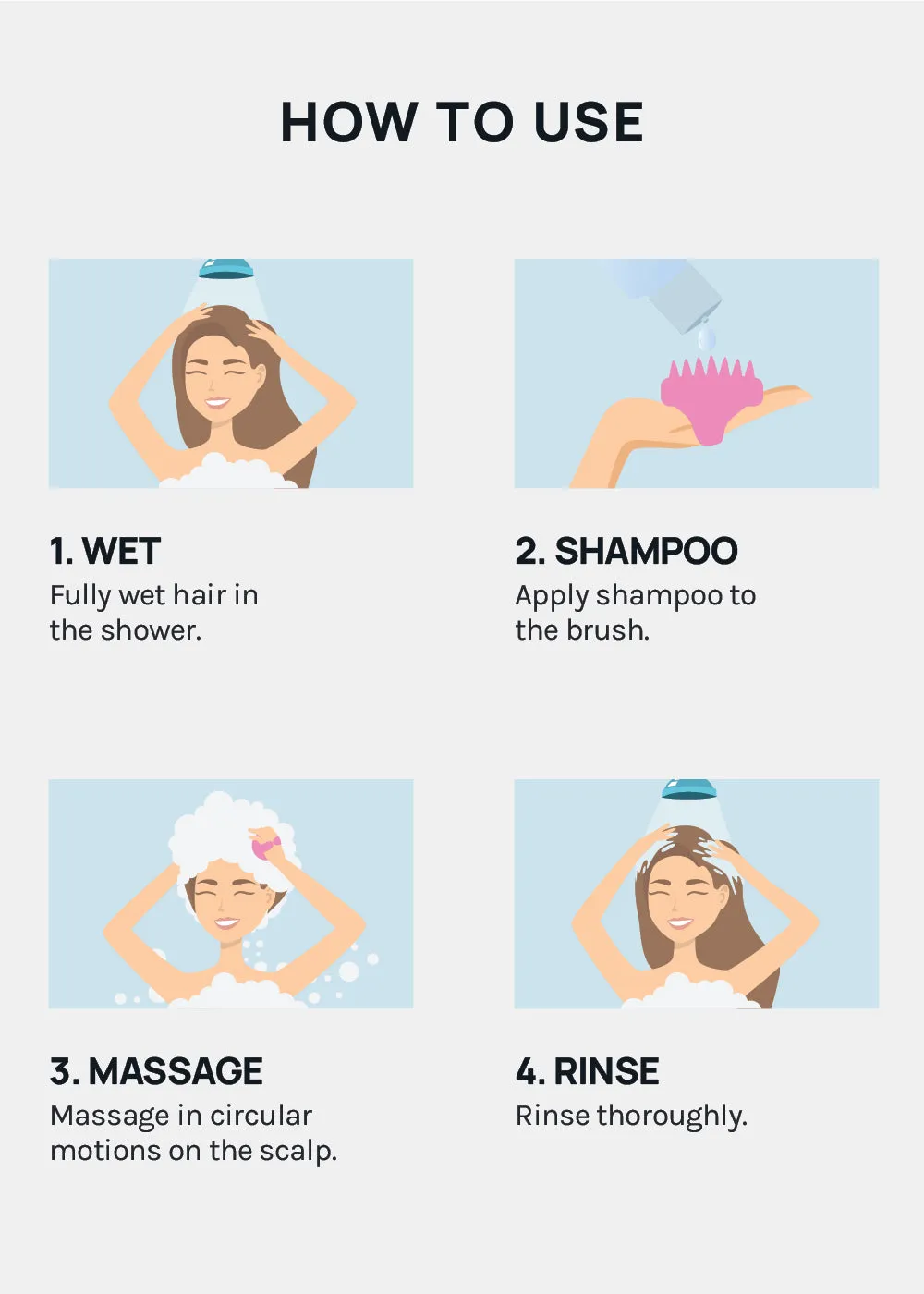 A  Shampoo Scalp Massager Brush- Hair Oiling