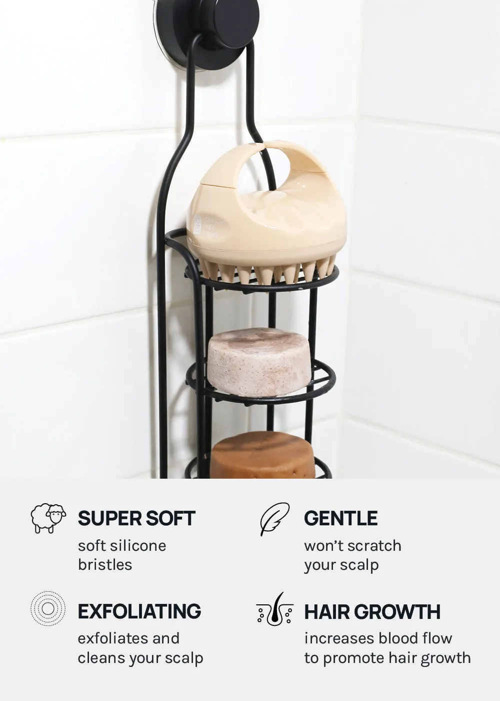 A  Shampoo Scalp Massager Brush- Hair Oiling