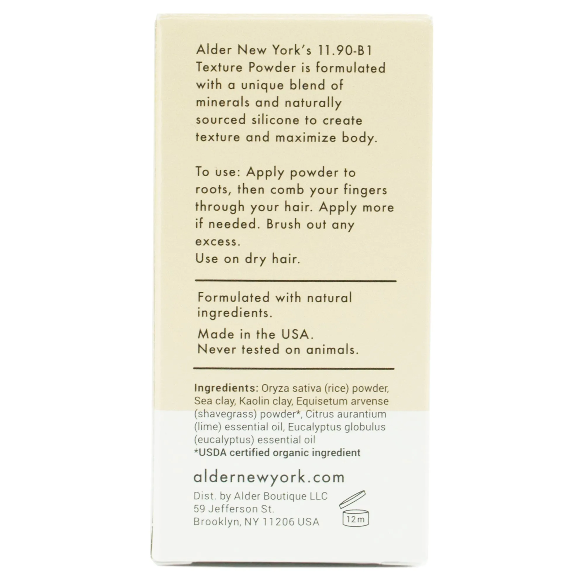 Alder New York Texture Powder - Volumizing Dry Shampoo With Shavegrass