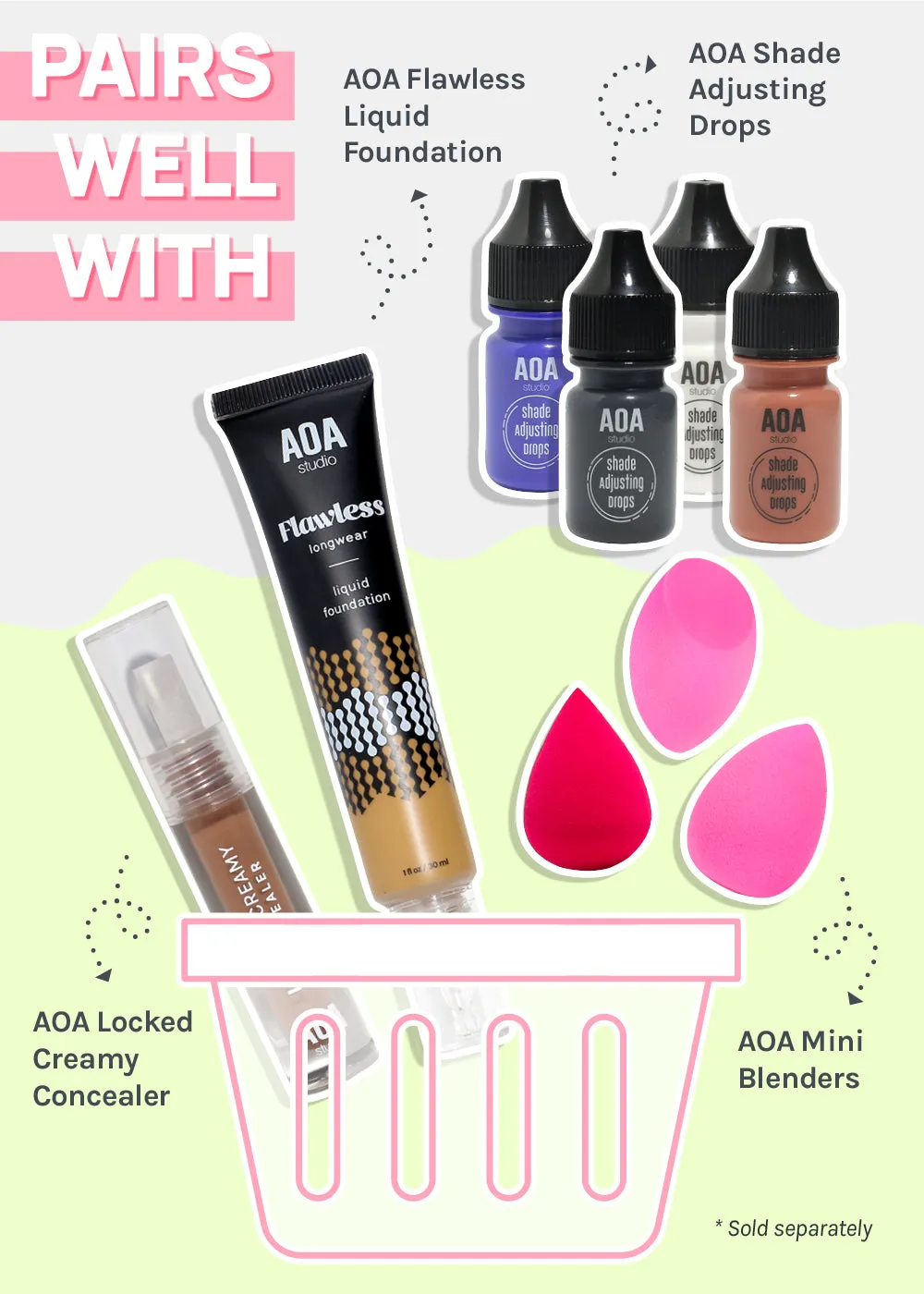 AOA Acrylic Makeup Hand Palette