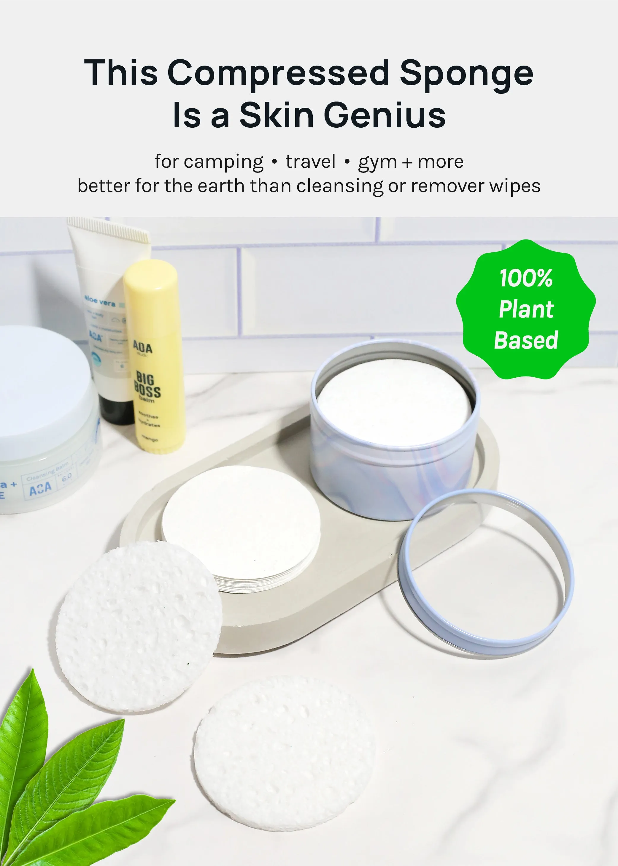 AOA Compressed Facial Sponges  50 pack