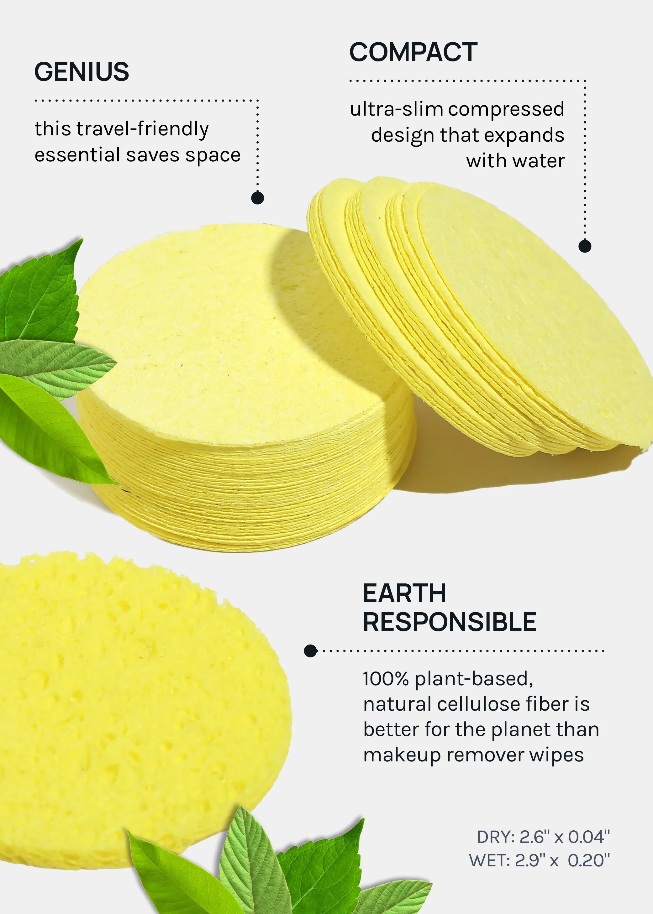 AOA Compressed Facial Sponges  50 pack
