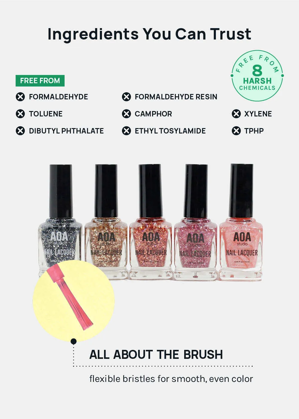 AOA Nail Lacquer  Glitters
