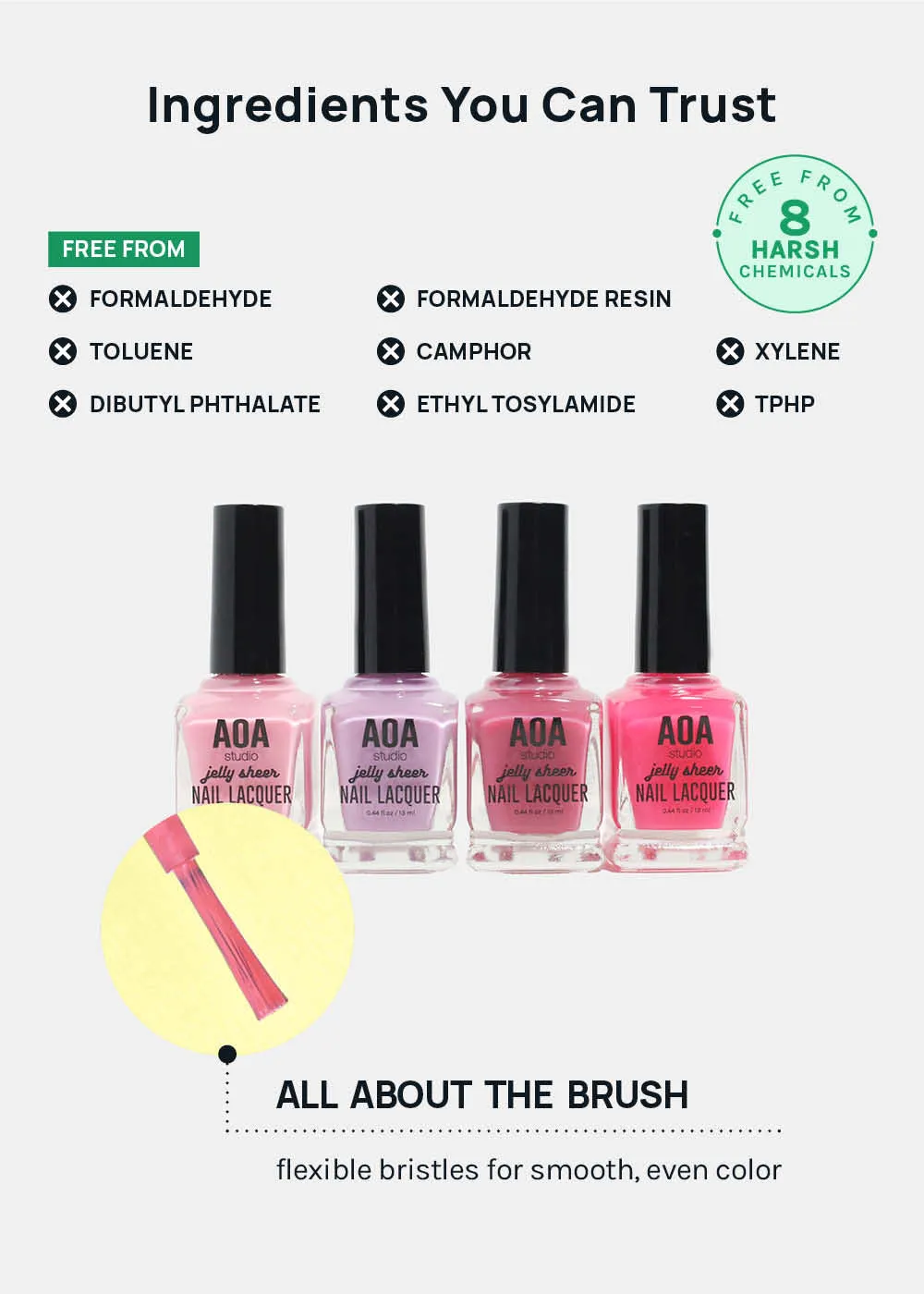 AOA Nail Lacquer  Jelly Sheer