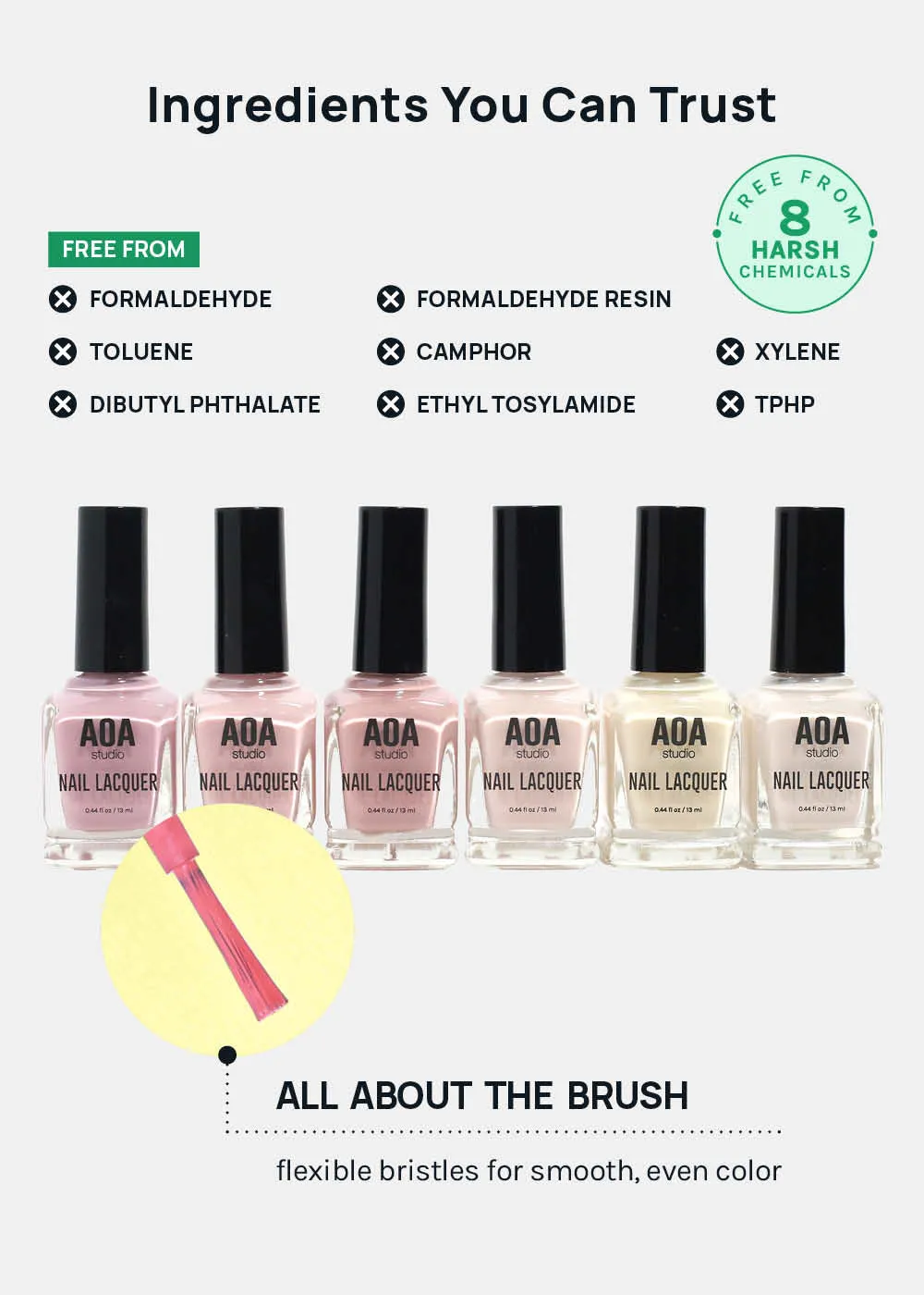 AOA Nail Lacquer  Neutral Pinks