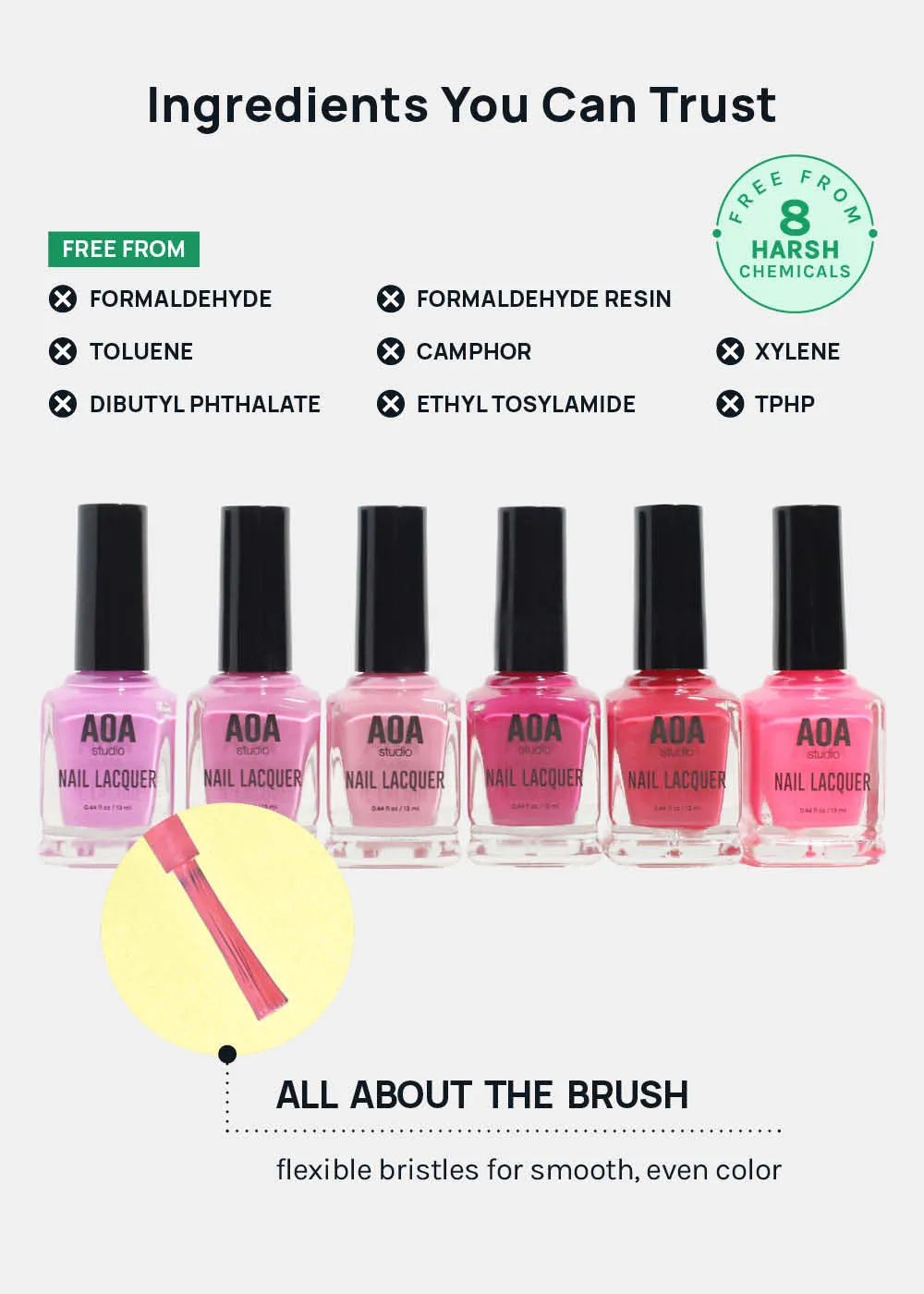 AOA Nail Lacquer  Pinks
