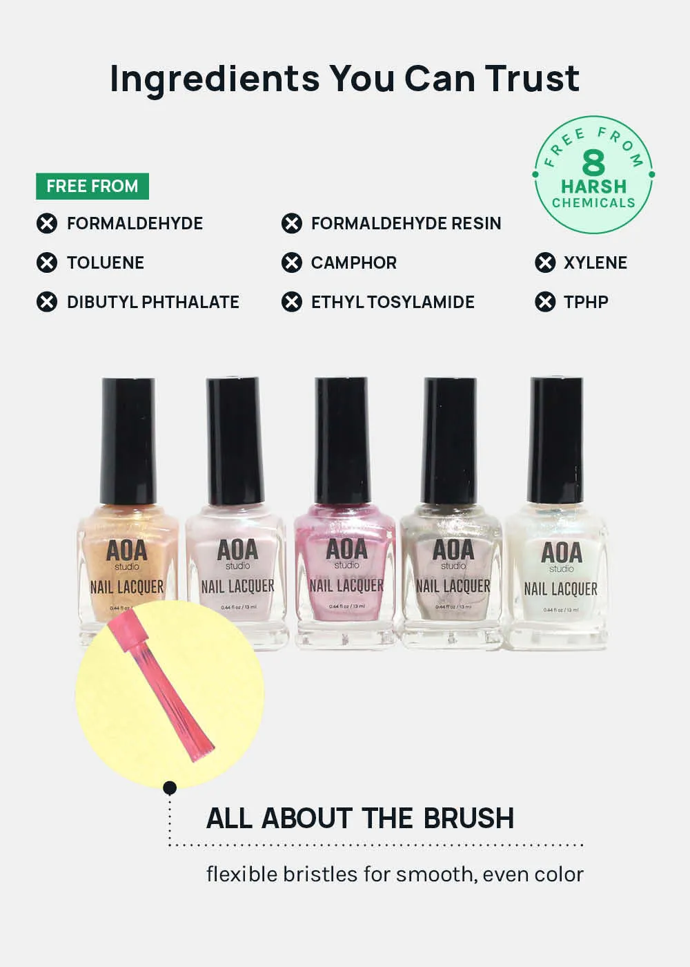 AOA Nail Lacquer  Shimmers