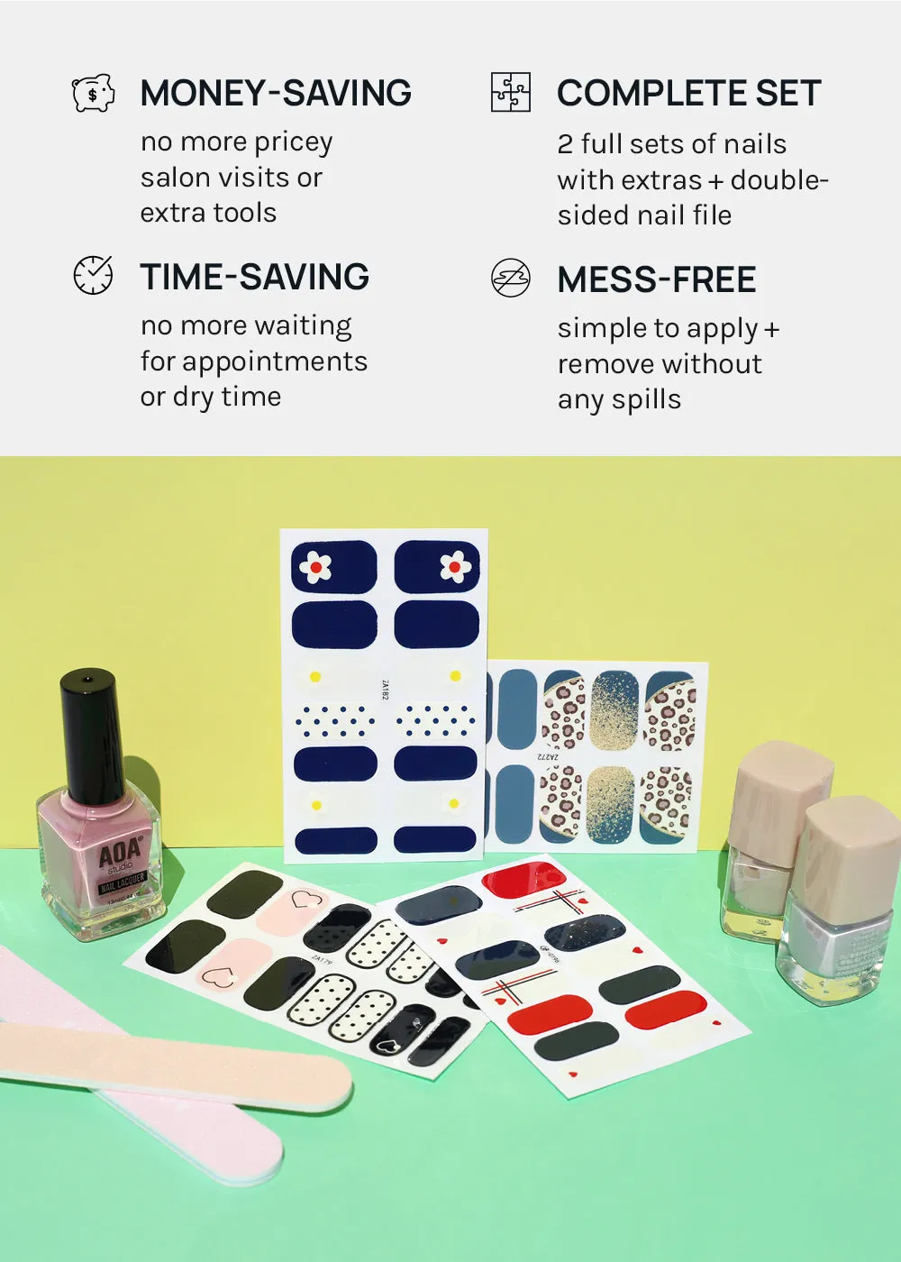AOA Nail Polish Strips: Whiskers
