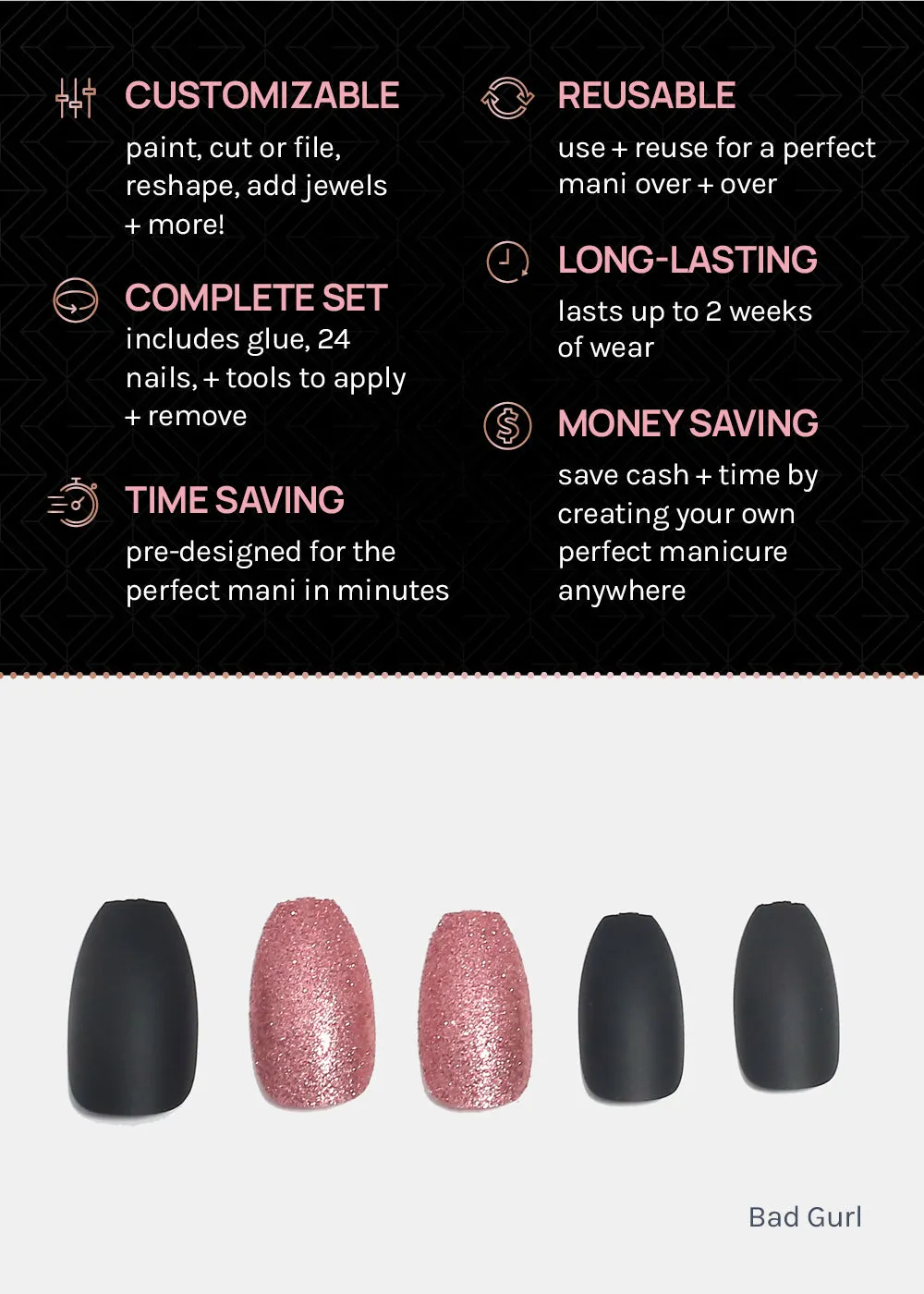 AOA Pro Press-On Nails: Bad Gurl