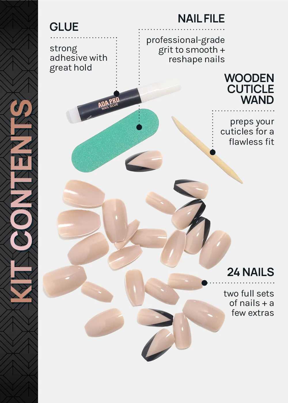 AOA Pro Press-On Nails: Wine & Dine