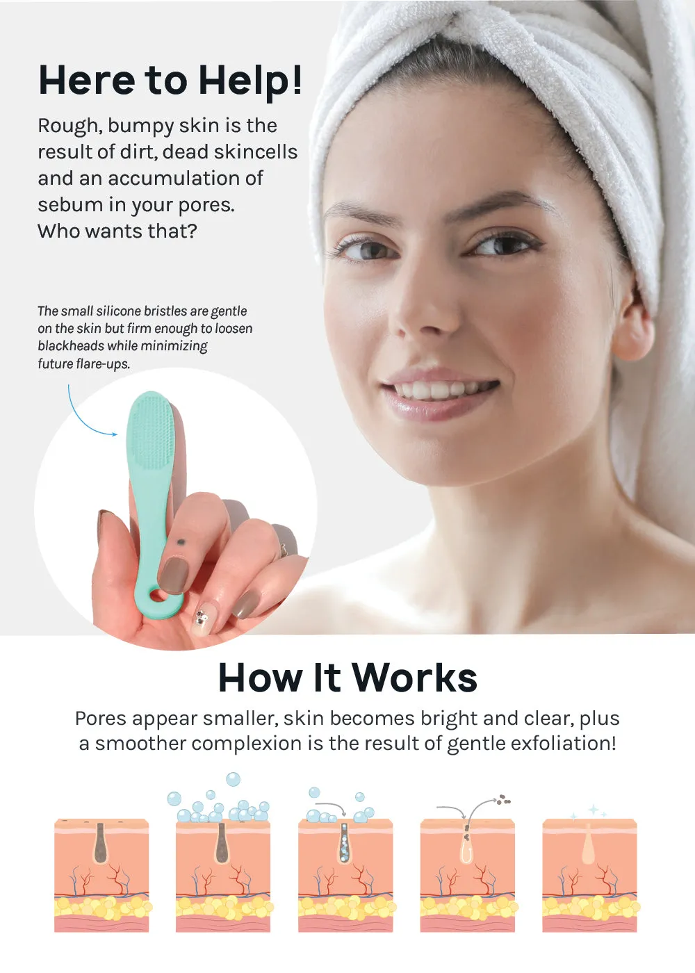 AOA Silicone Blackhead Exfoliator