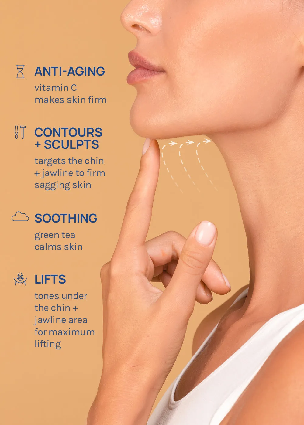 AOA Skin Chin Lifting Mask for V-Line Shaping - Green Tea   Vitamin C