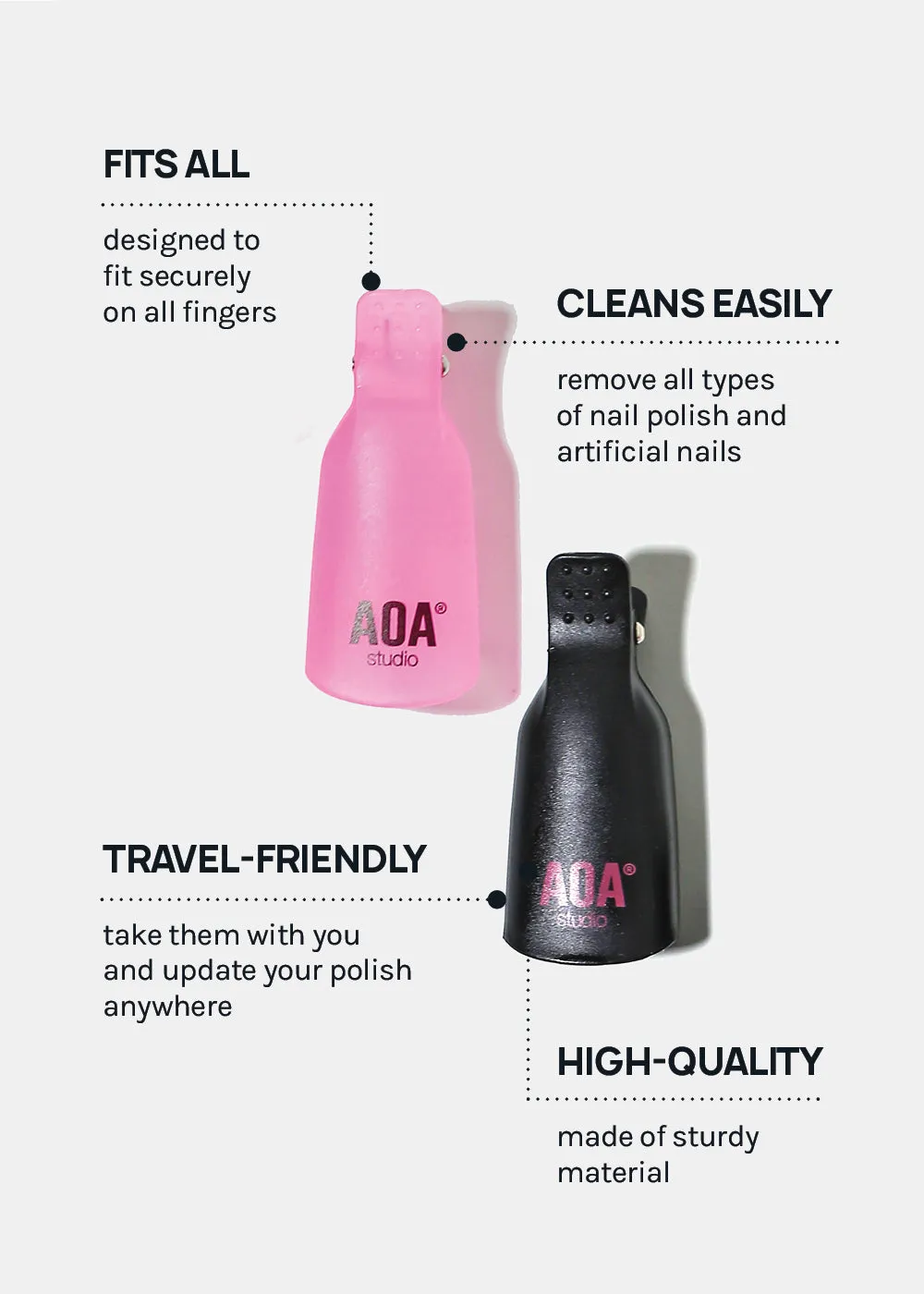 AOA Soak Off Nail Polish Remover Clips (5 pcs)