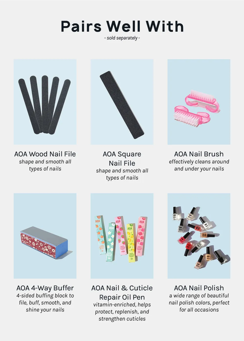 AOA Soak Off Nail Polish Remover Clips (5 pcs)