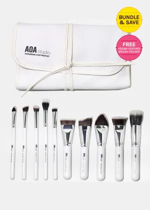 AOA Studio 10-Piece Sculpting Brush Set   Brush Roll