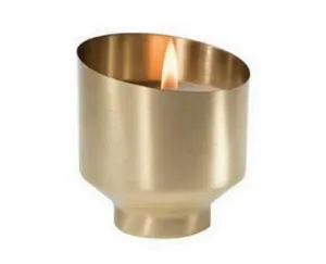 Aromatique Tique & Stone 4 oz Brass Votice Scented Candle (Mandarin Rosemary)