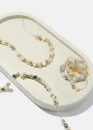 Beaded Stone Necklace