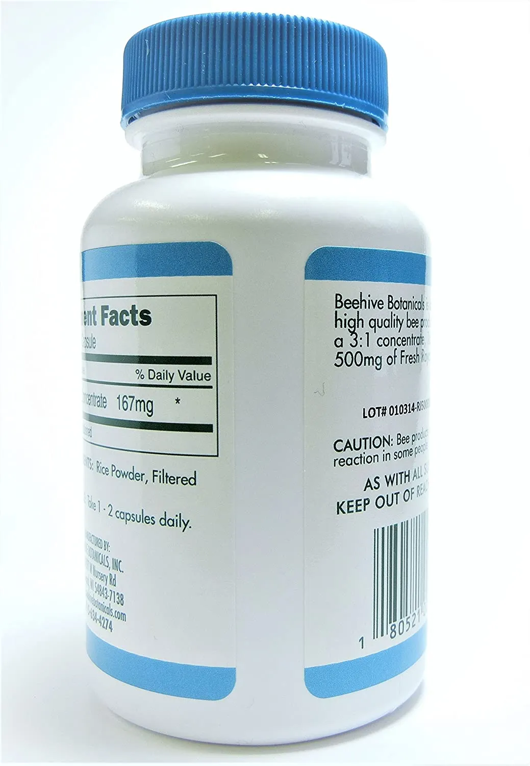 Beehive Botanicals Royal Jelly Capules - 500 Mg-100 Count