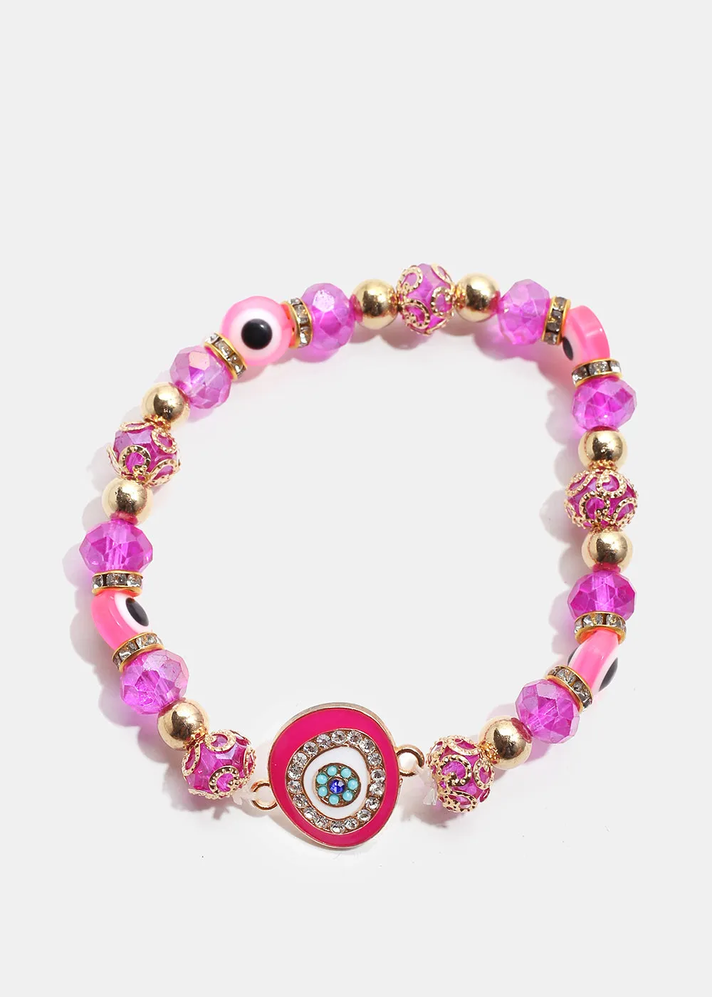 Big Evil Eye Bead Bracelet
