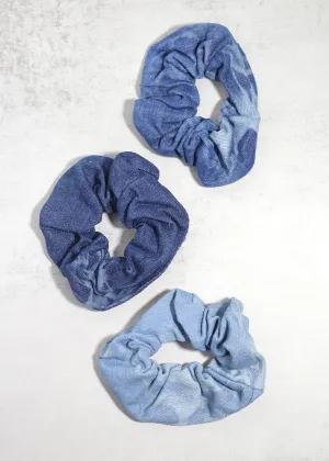 Blue Denim Scrunchies