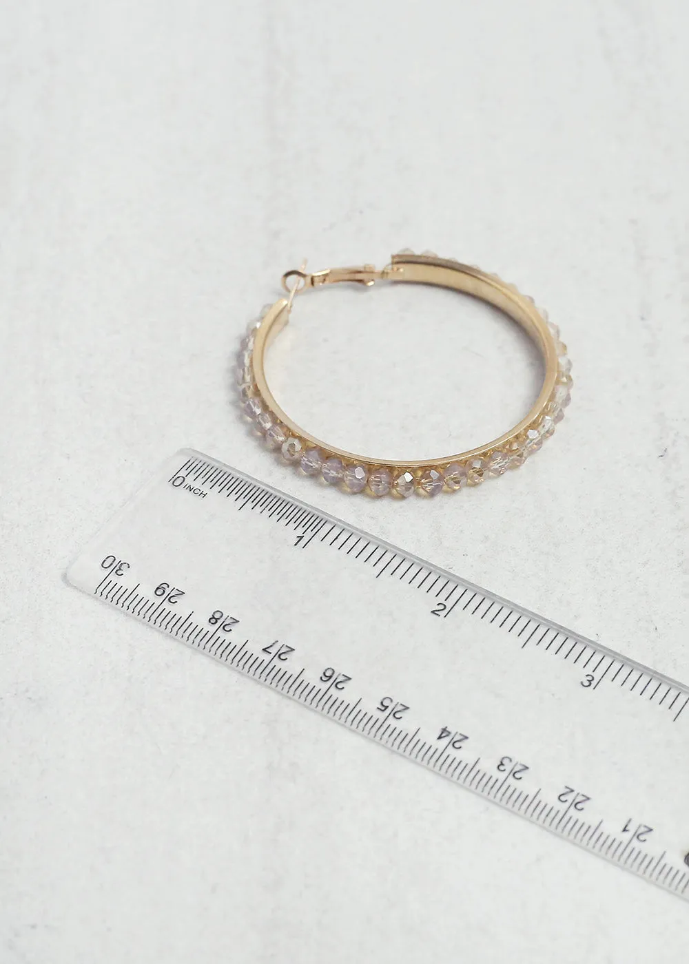 Boho Crystal Bead Hoops