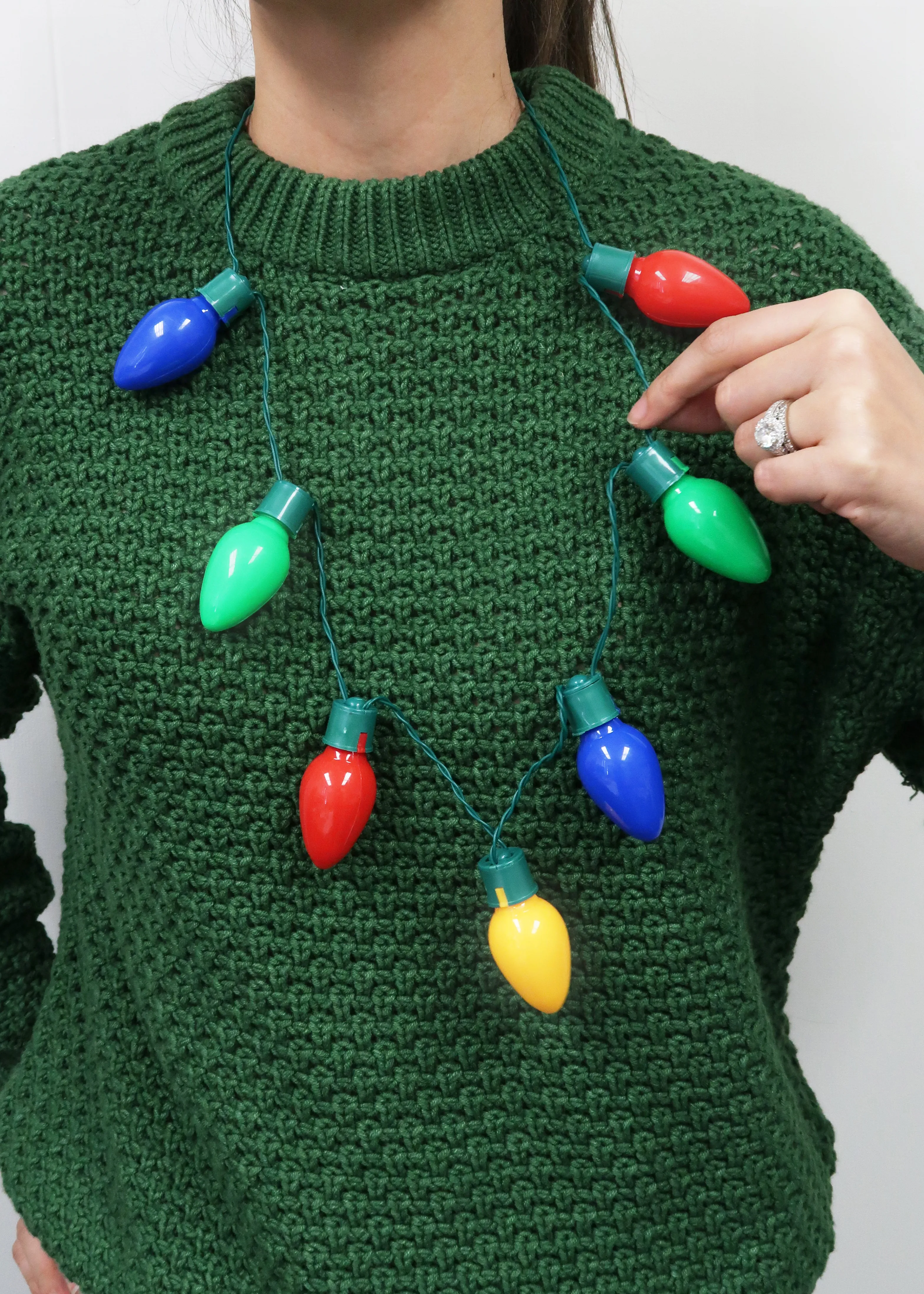 Christmas Lights Necklace