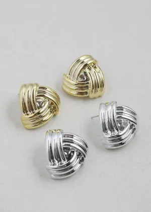 Chunky Triangular Knot Earrings