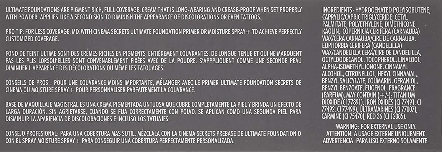 CINEMA SECRETS Pro Cosmetics Ultimate Foundation 5-In-1 Pro Palette, 200 Series