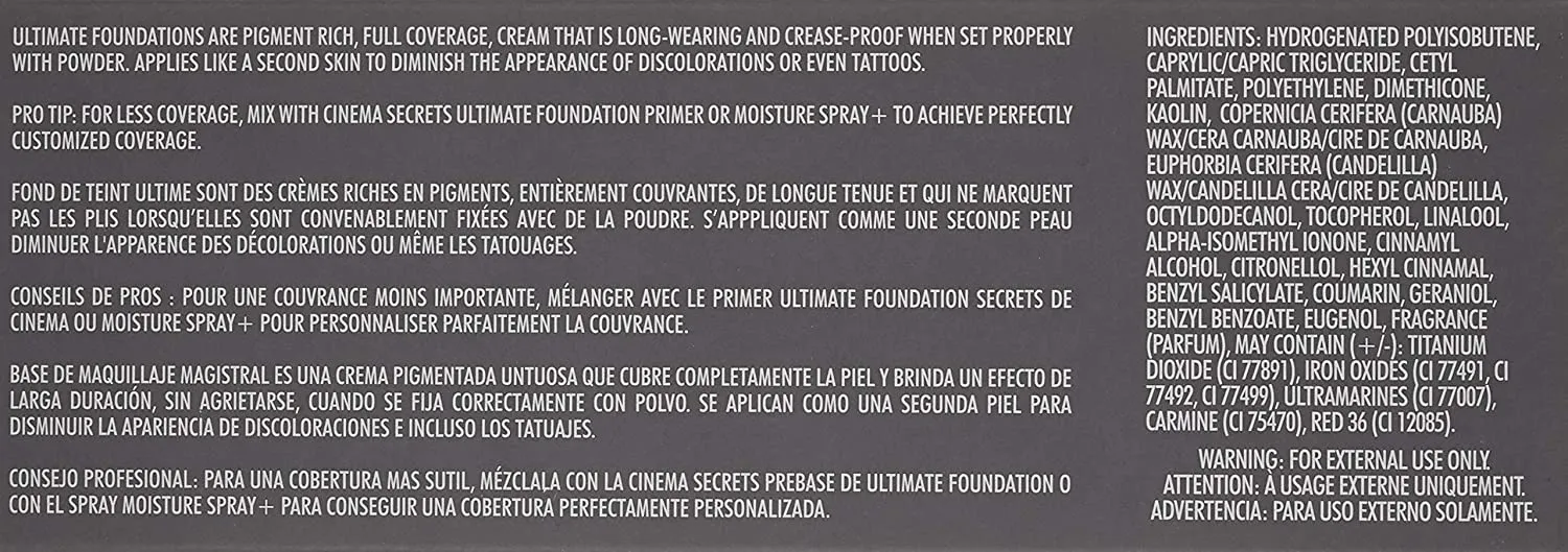 CINEMA SECRETS Pro Cosmetics Ultimate Foundation 5-In-1 Pro Palette, 300 Series