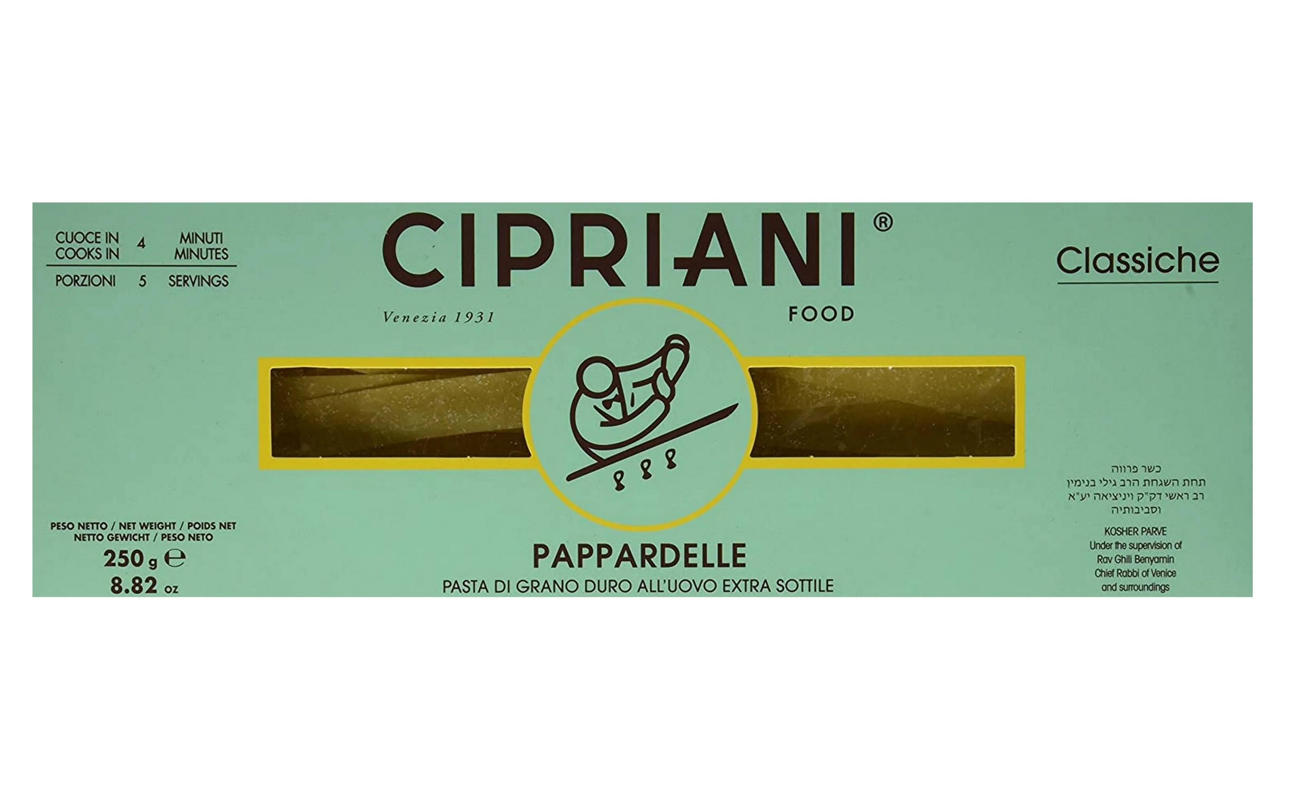 Cipriani Food Pappardelle Extra Thin Egg Pasta, 8.82 oz