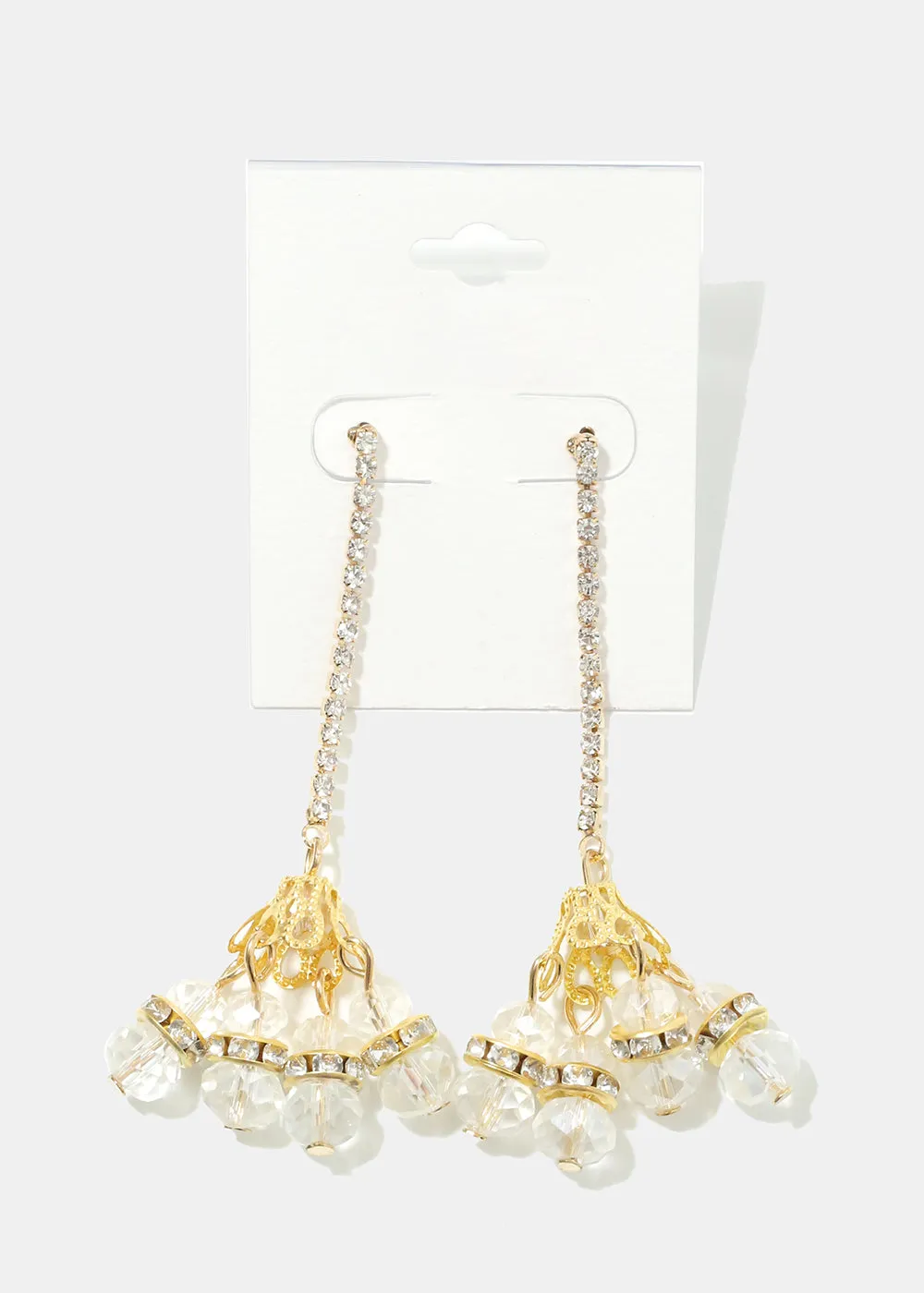 Cluster Crystal Dangle Earrings