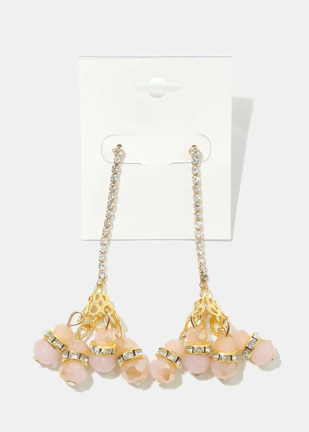 Cluster Crystal Dangle Earrings