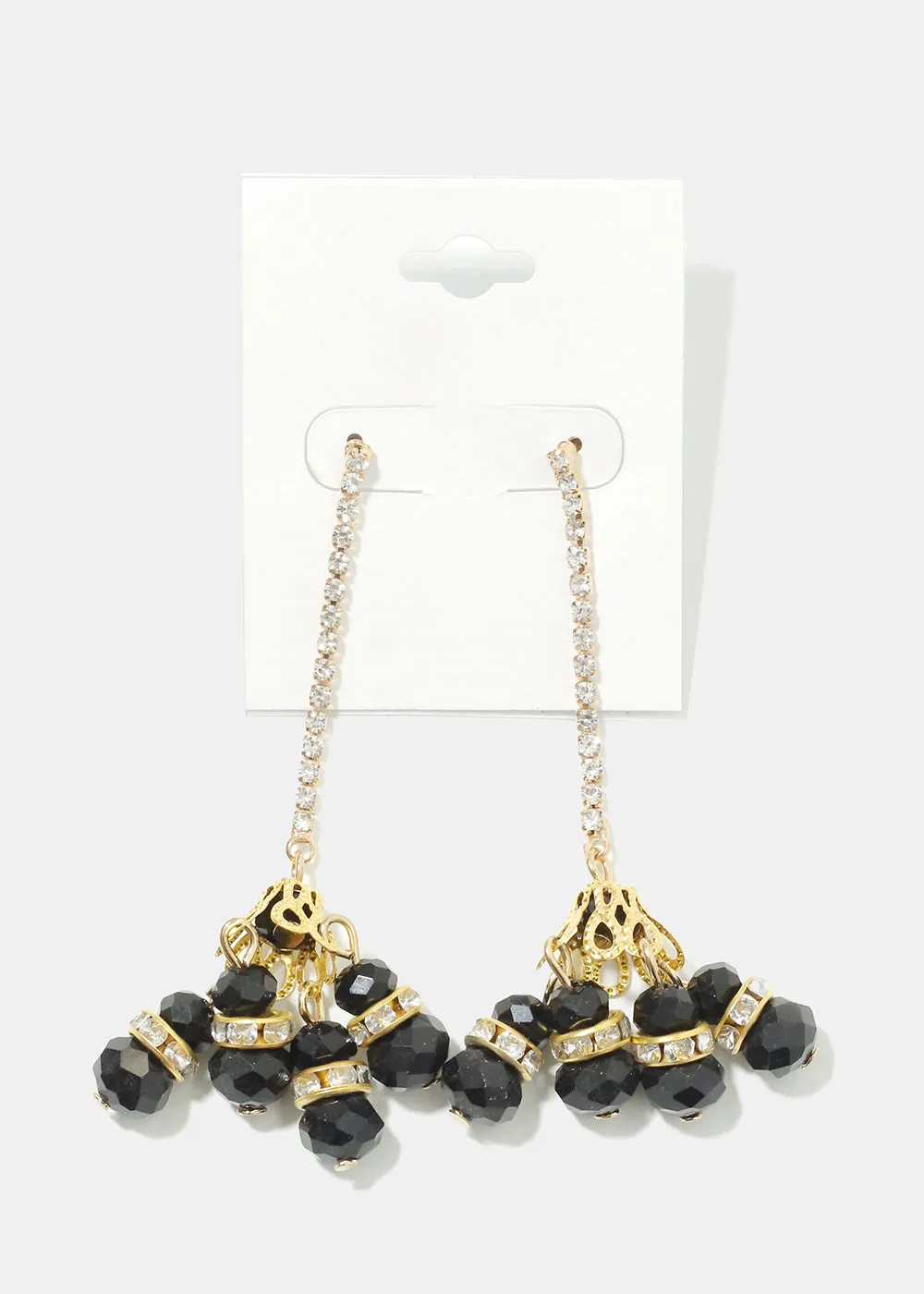 Cluster Crystal Dangle Earrings