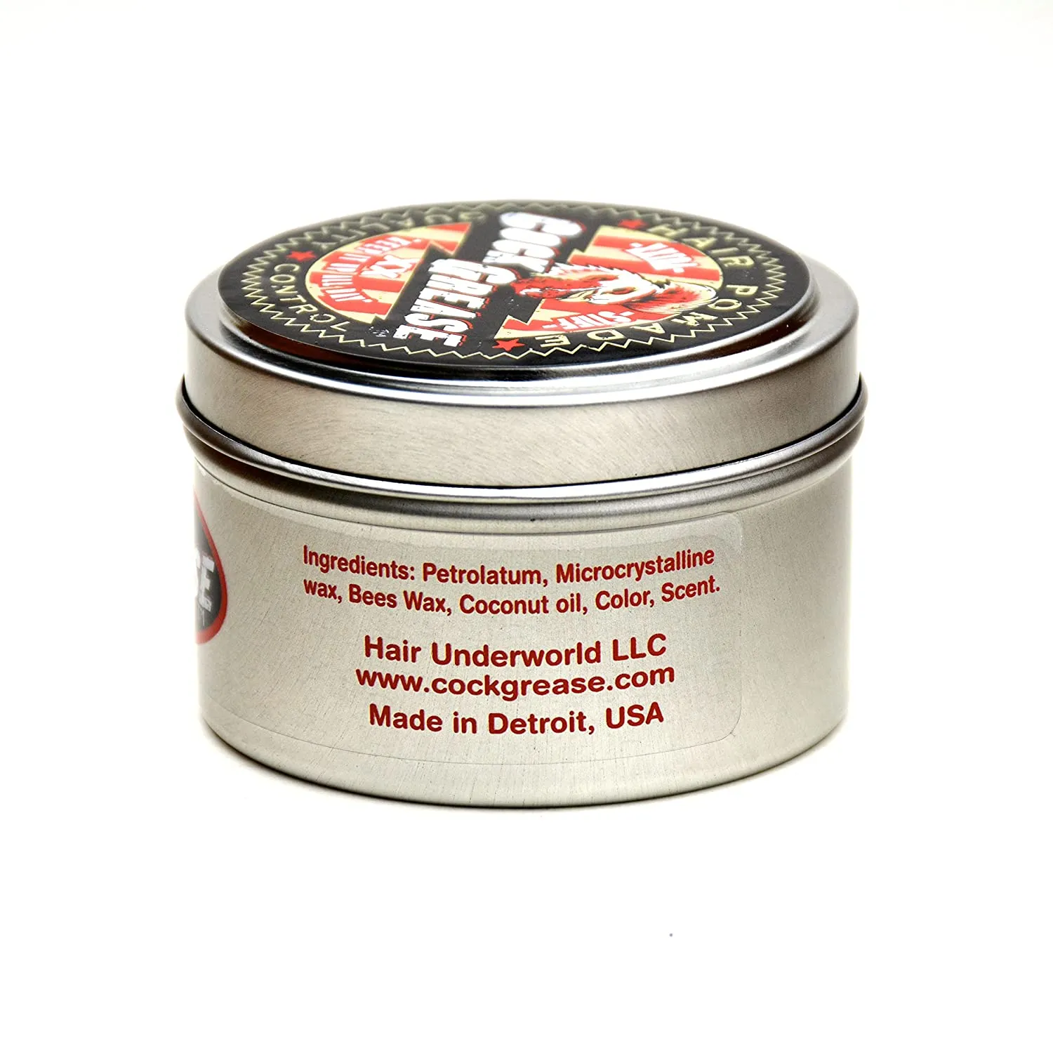 COCK GREASE Hair Pomade (XX) XXTRA Stiff "Keep It Up All Day" plenty of hold, just a little shine - 3.8 oz/108g