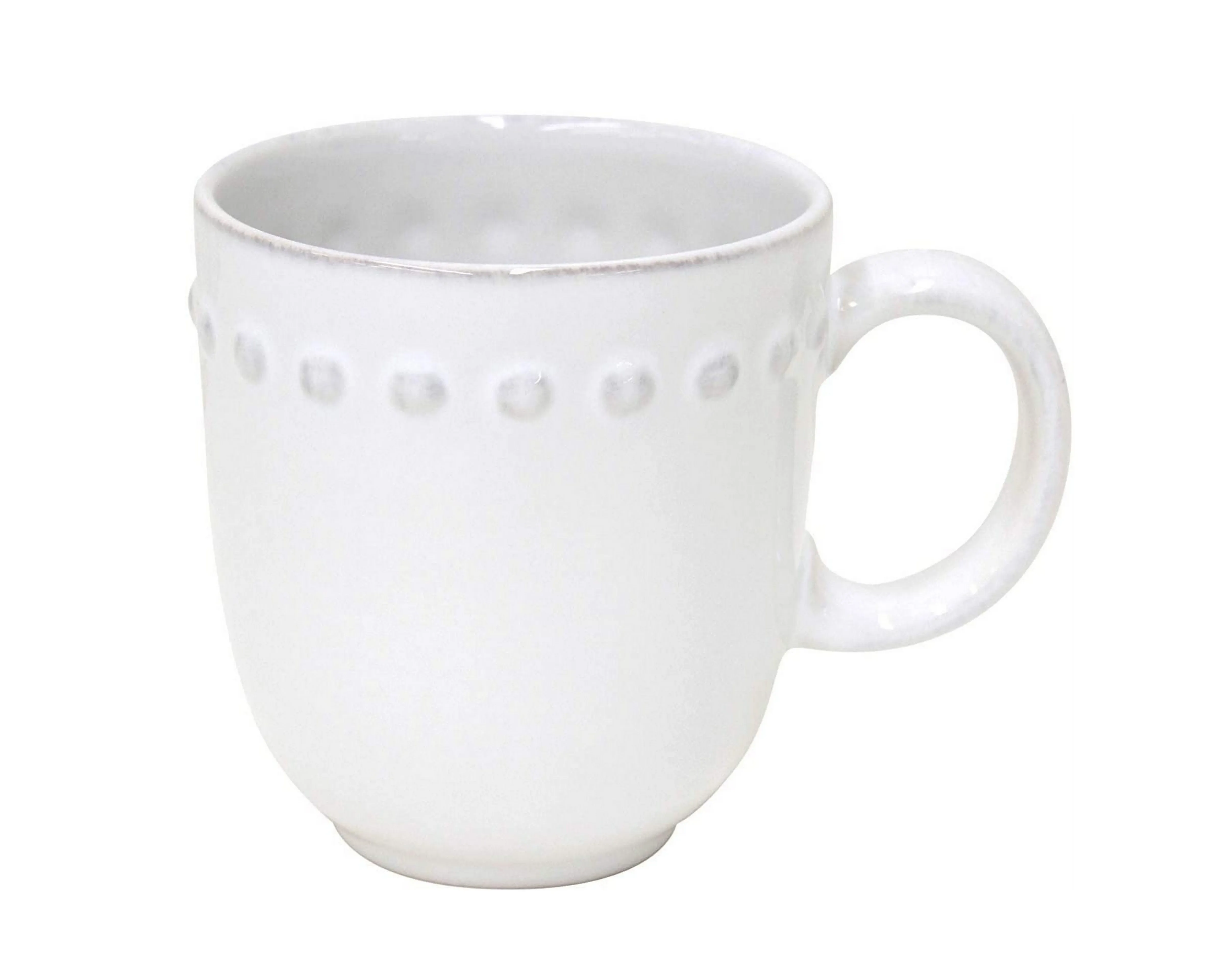 COSTA NOVA Pearl Collection Stoneware Ceramic Mug 12.5 oz, White