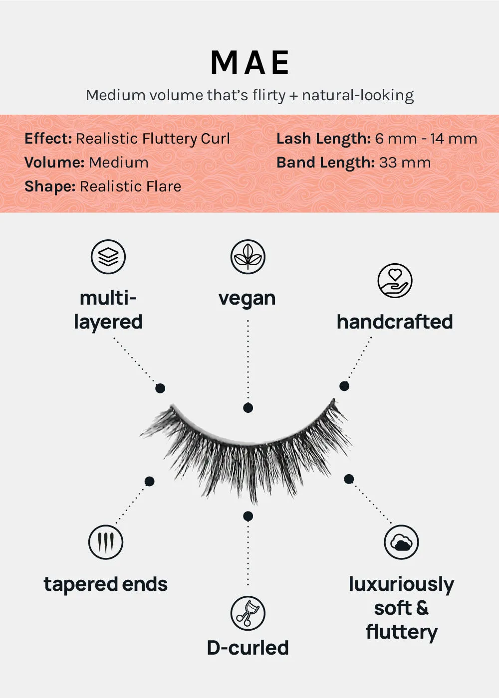 D-LUX Curl Premium Faux Mink Lashes - Mae