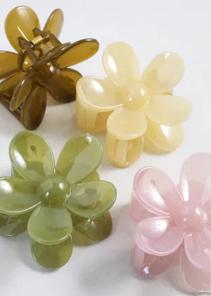 Daisy Clear Claw Clips