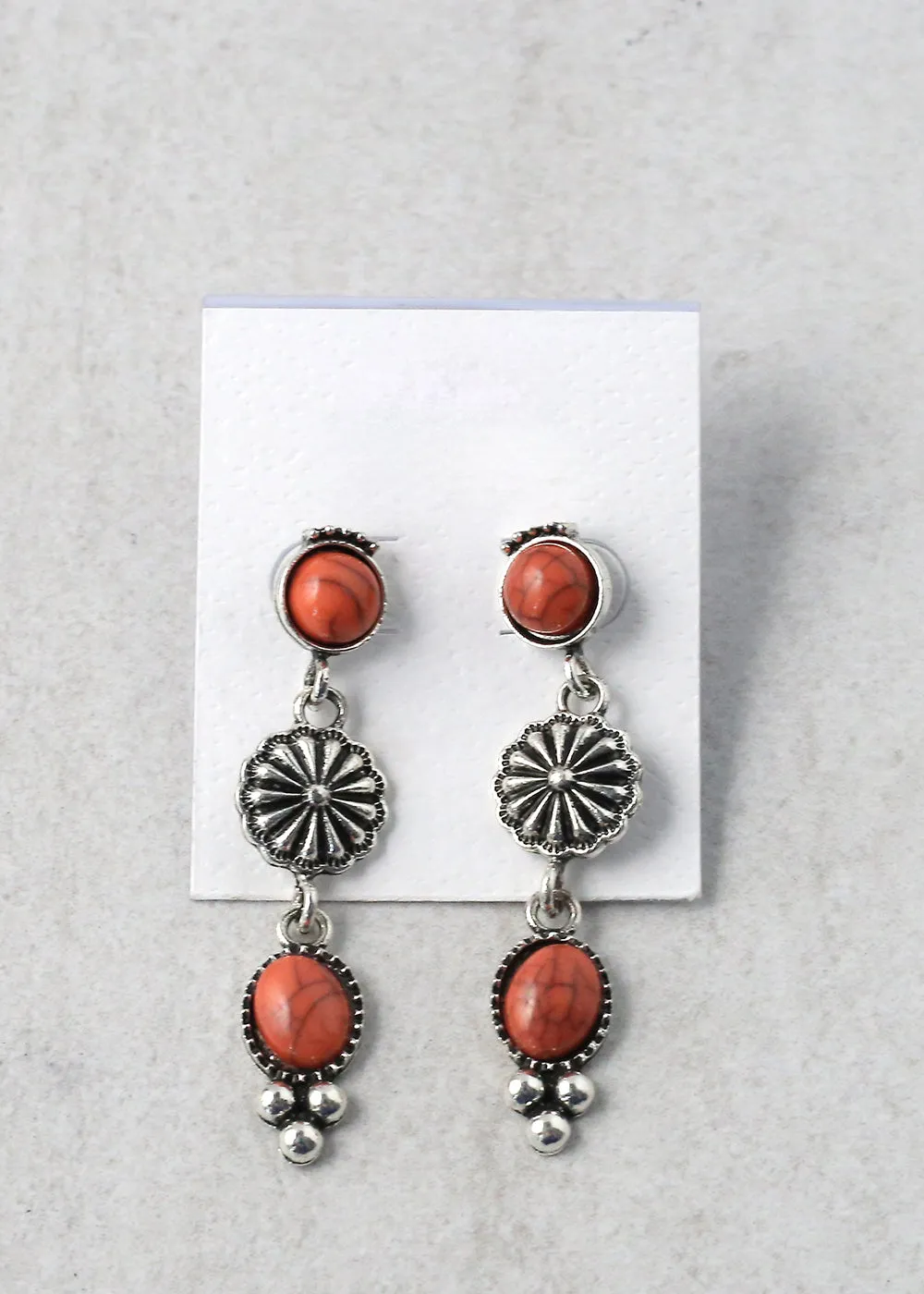 Dangling Drop Earrings - Gemstones