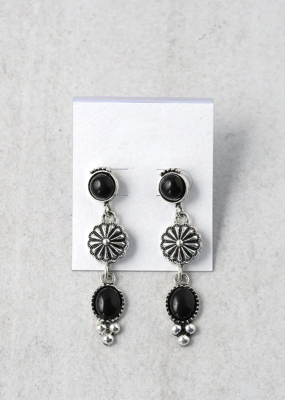 Dangling Drop Earrings - Gemstones
