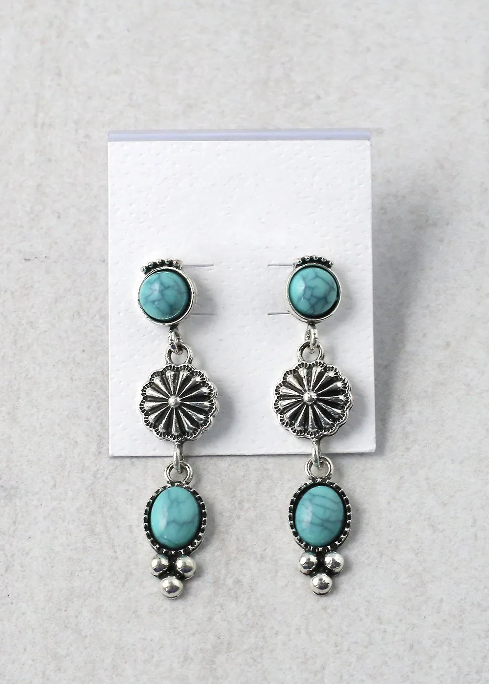 Dangling Drop Earrings - Gemstones