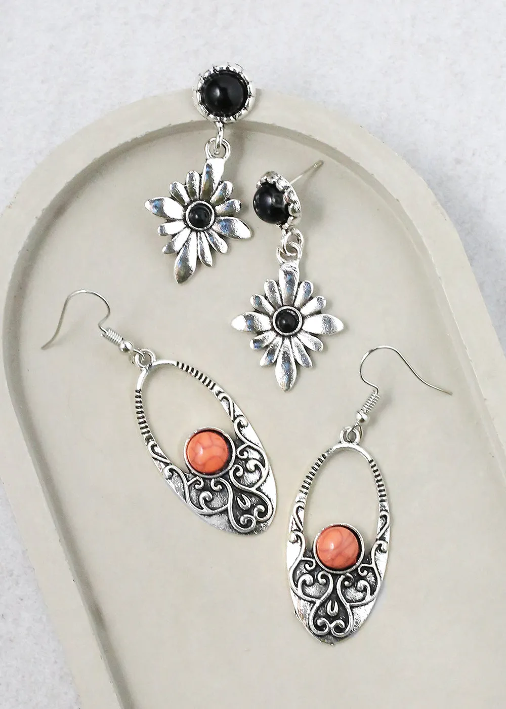 Dangling Flower Earrings