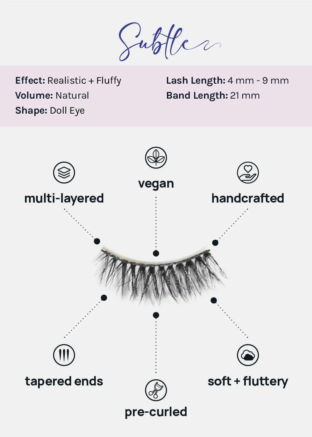 Demi-Dream Half Lashes  Subtle